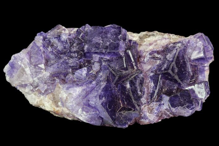 Purple Cubic Fluorite Crystal Cluster - Morocco #108711